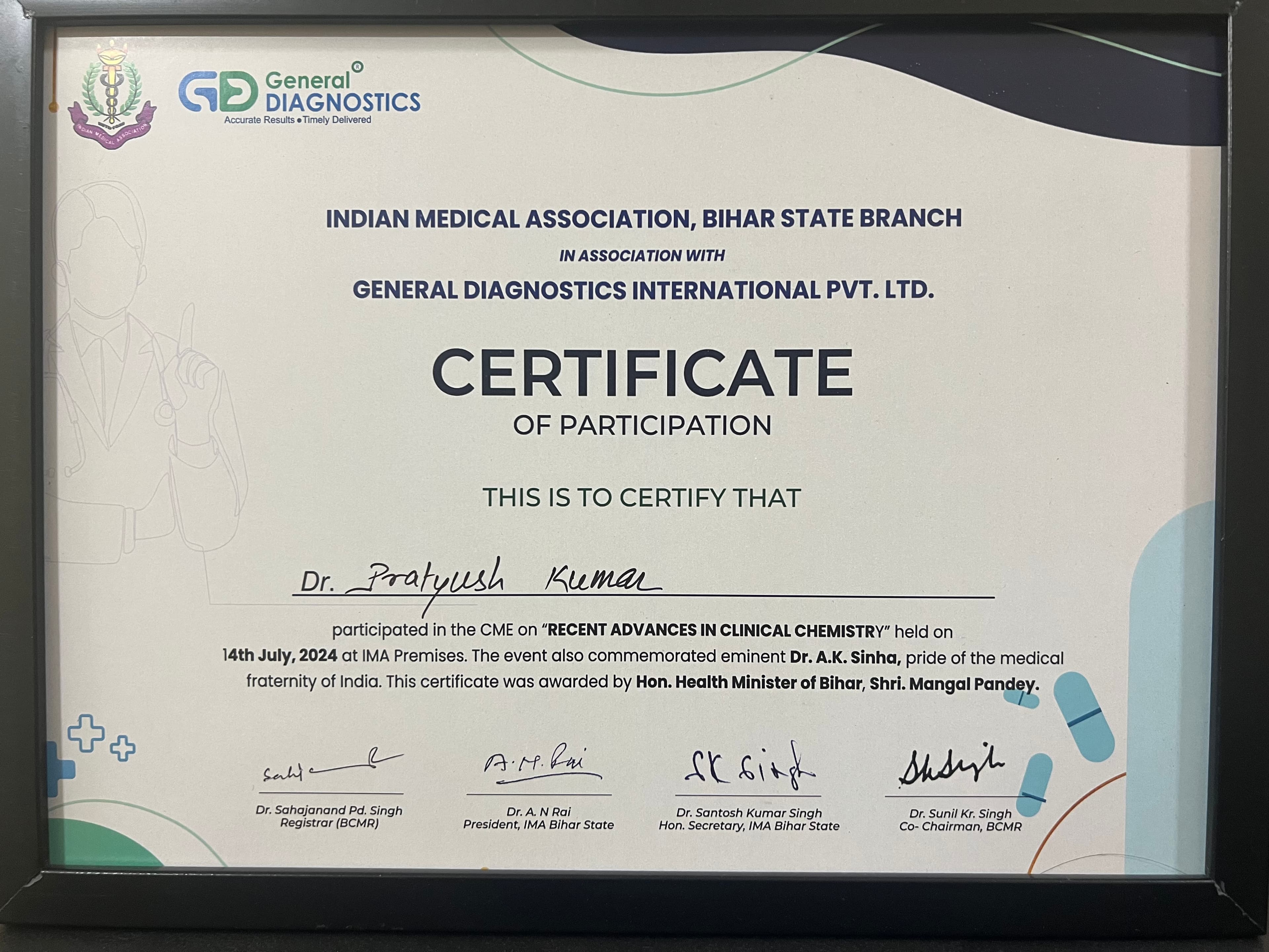 Recent Advances in Clinical Chemistry - Indian Medical Association, Bihar State Branch