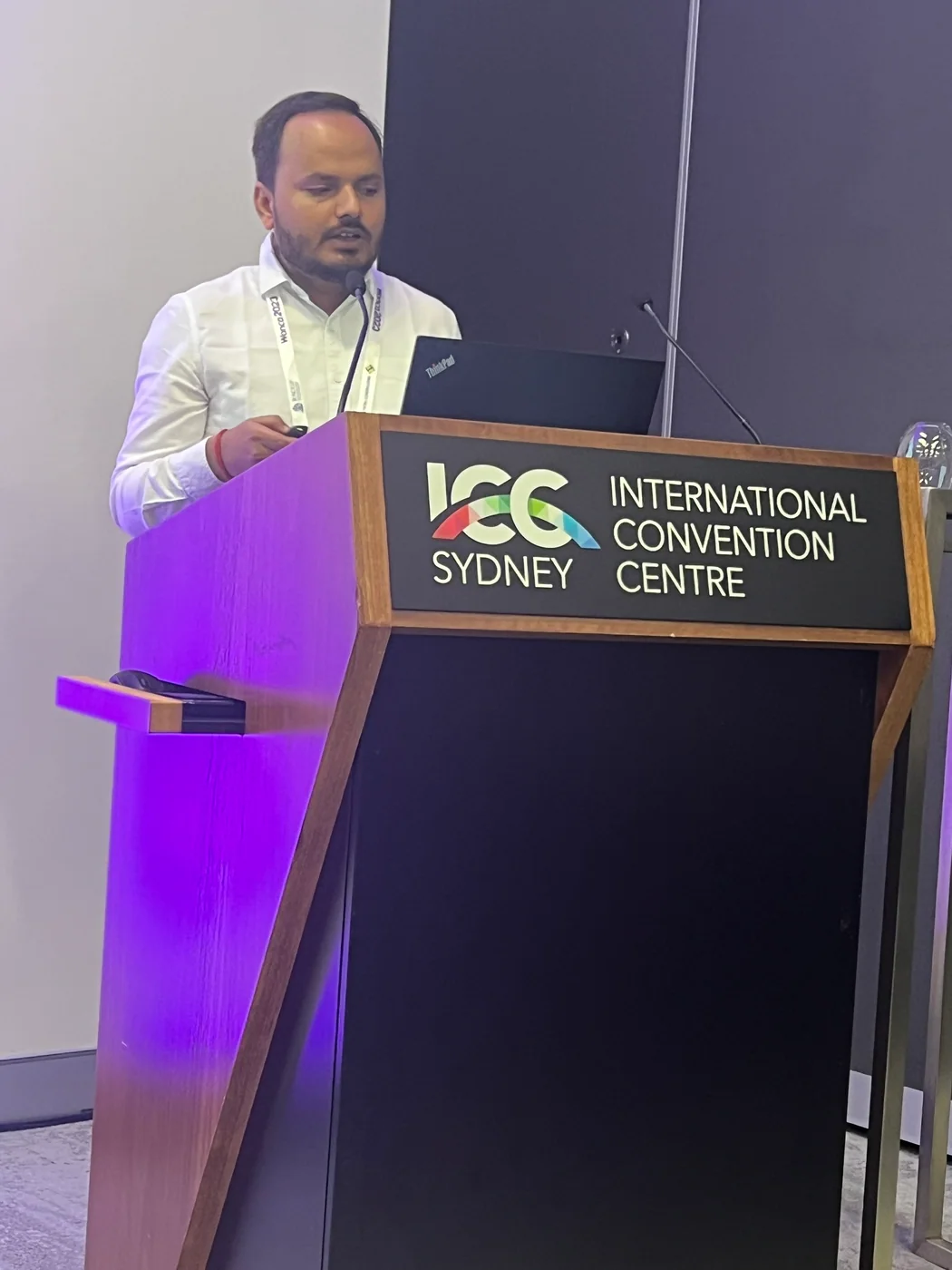 Speaking at the International Convention Centre — Sydney, Australia