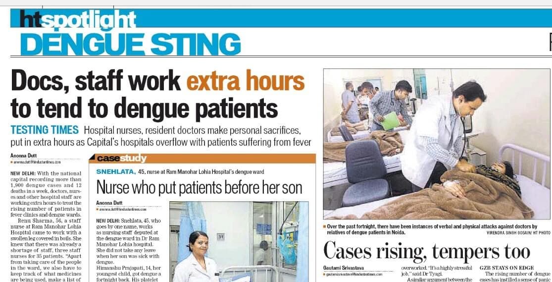 Dengue hospital workload - Hindustan Times