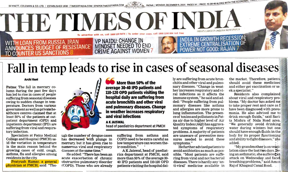 Seasonal disease surge - The Times of India