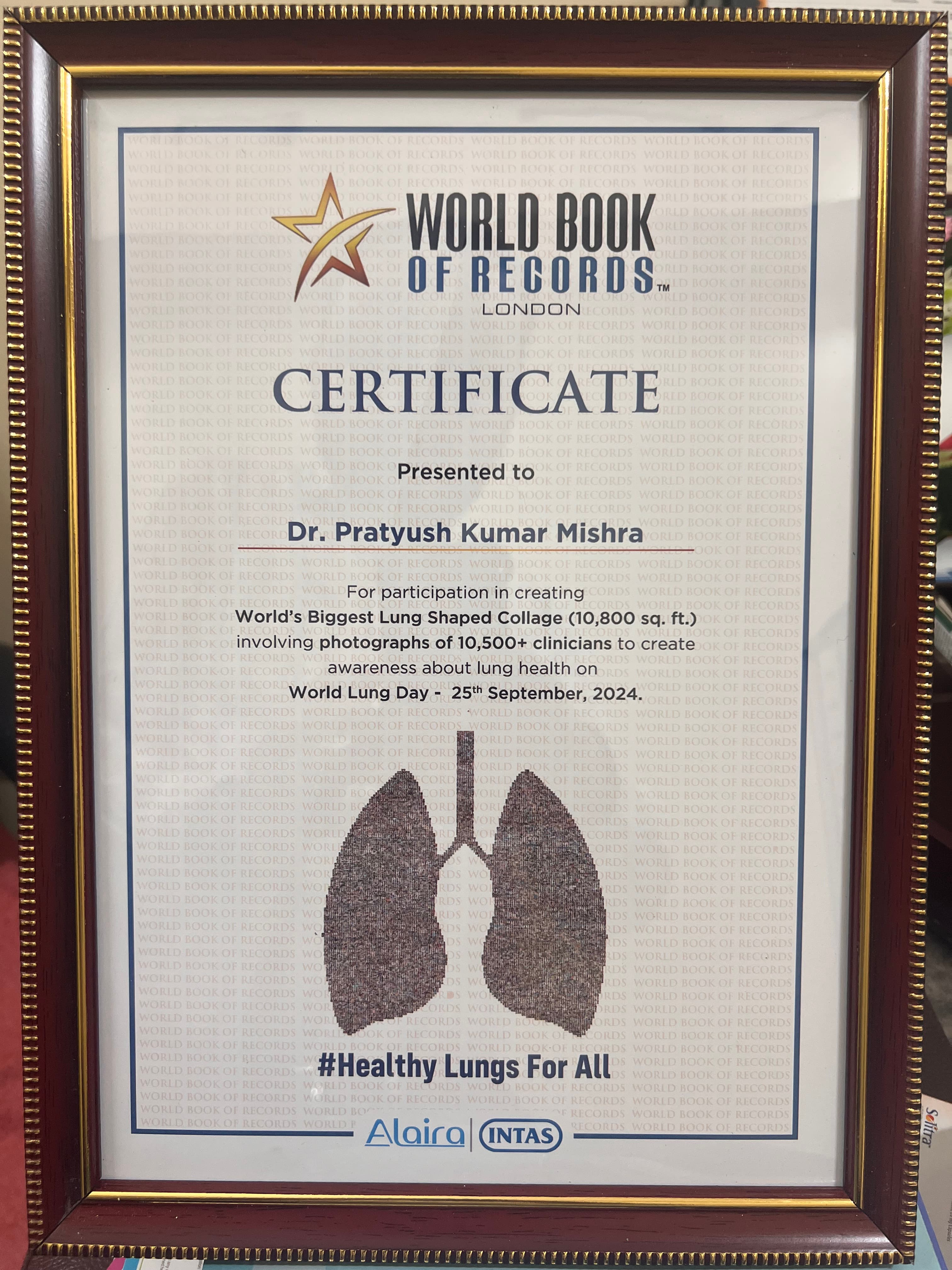 World Book of Records: Lung Health Awareness - World Book of Records London