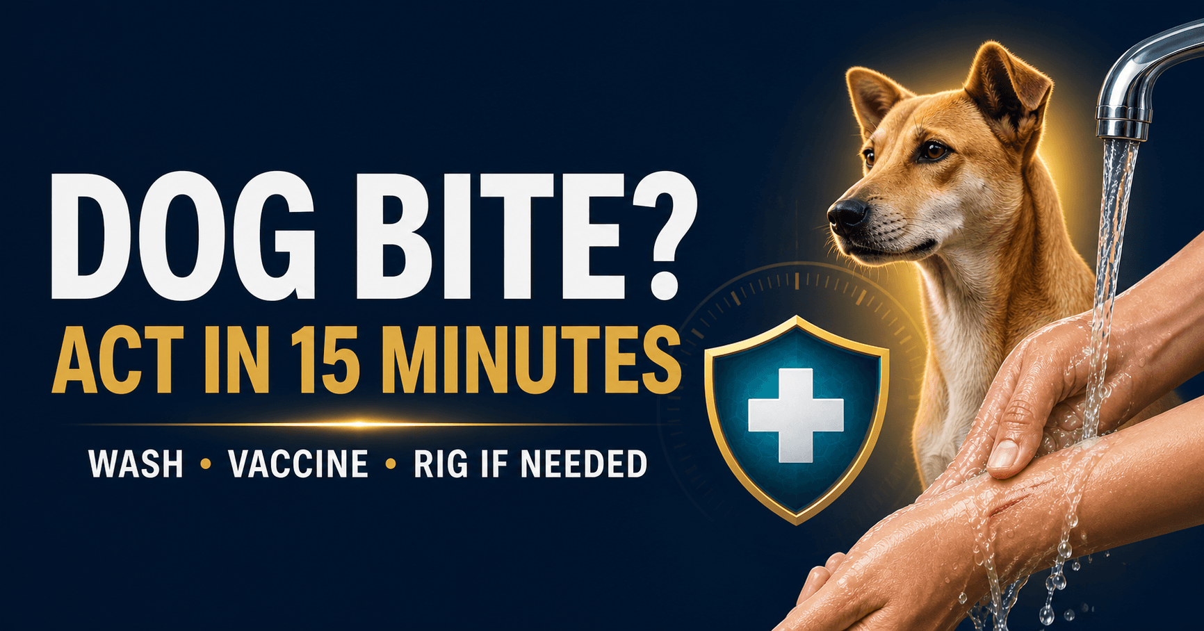 Dog bite: act in 15 minutes by washing the wound and seeking rabies prevention