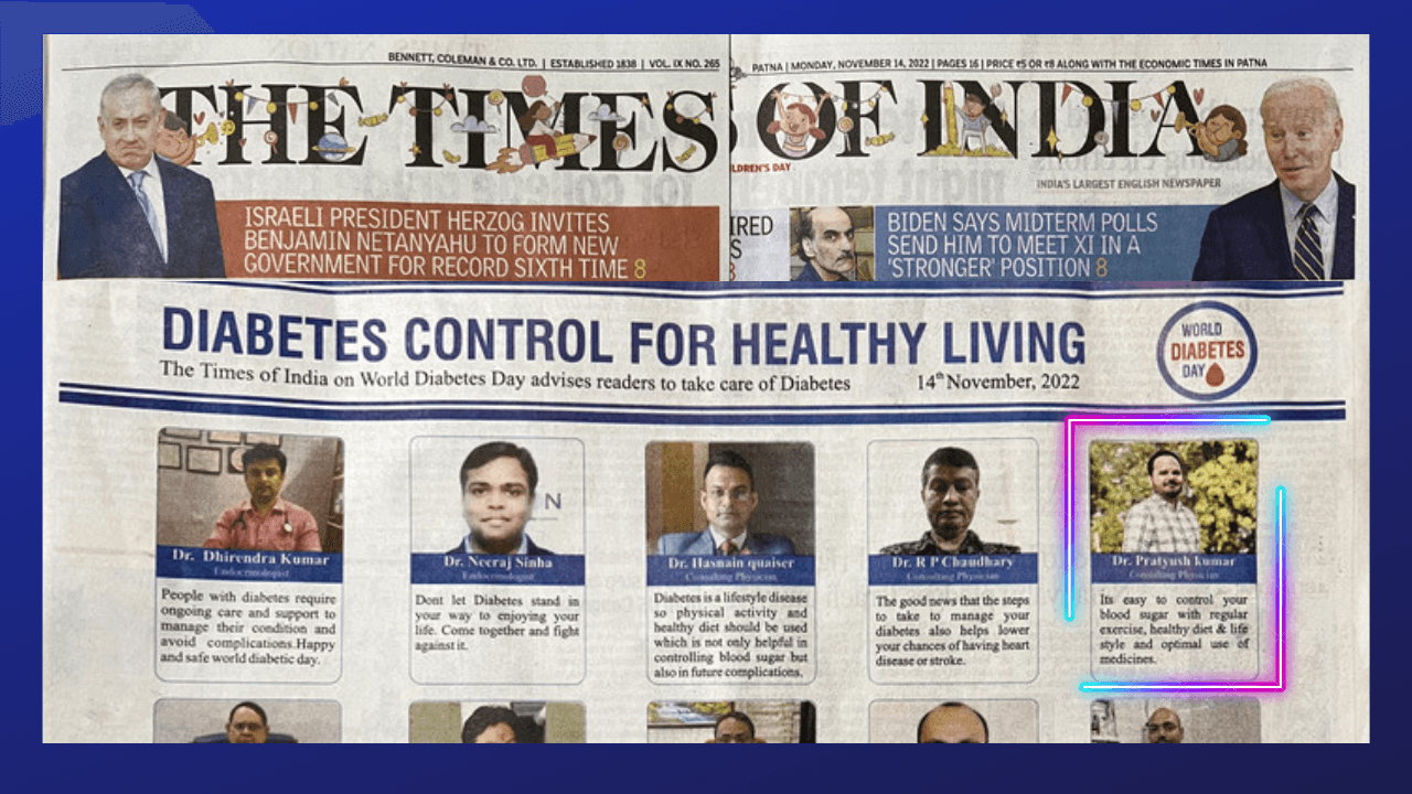 Diabetes control for healthy living - The Times of India